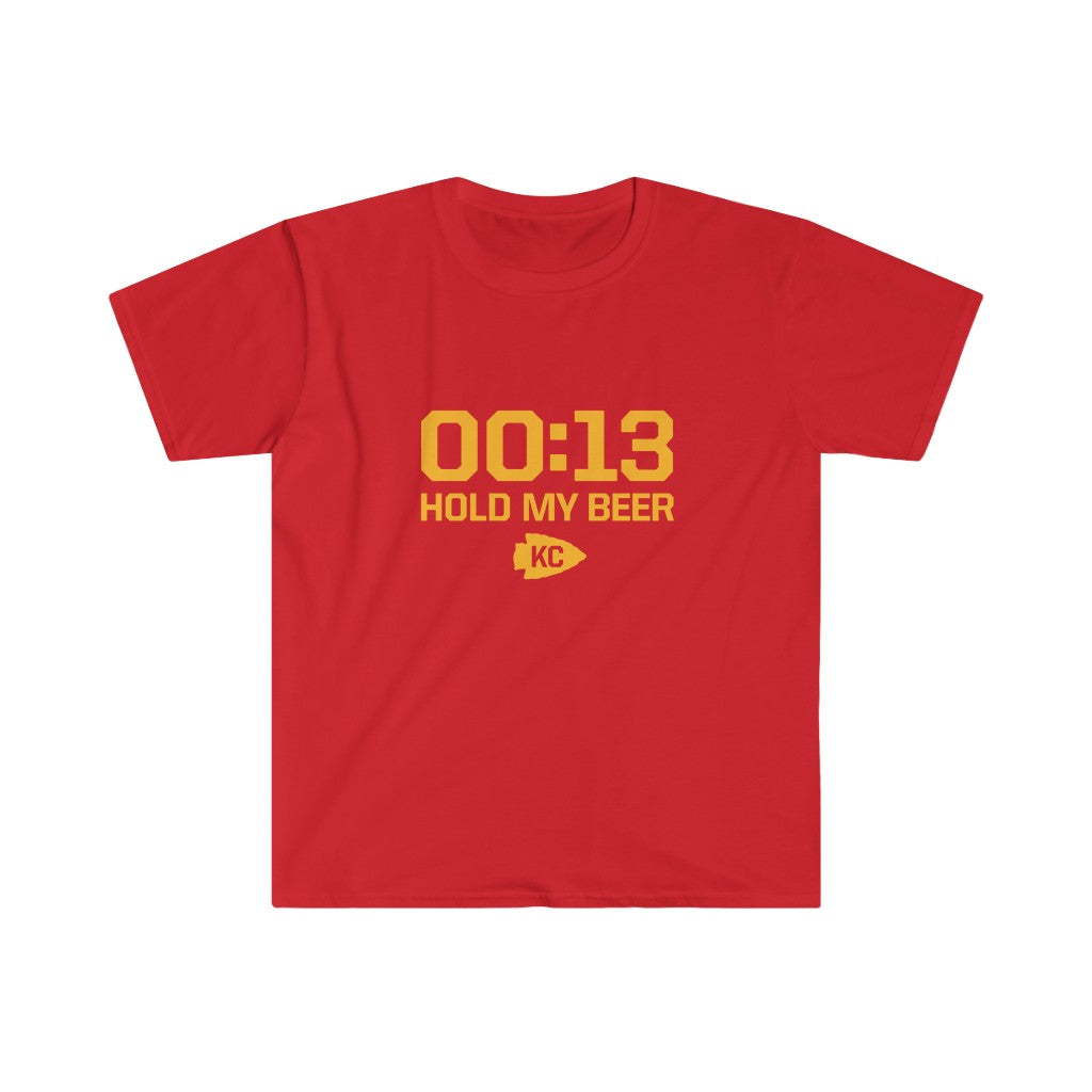 Mahomes Hold my beer | Kansas City Chiefs | 13 Seconds |  Unisex T-Shirt