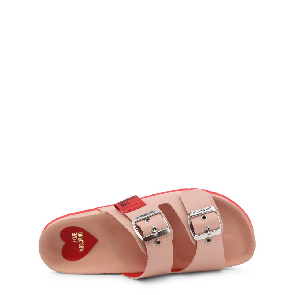 Love Moschino Pink Slide Sandals