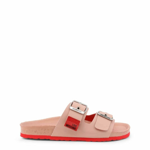 Love Moschino Pink Slide Sandals