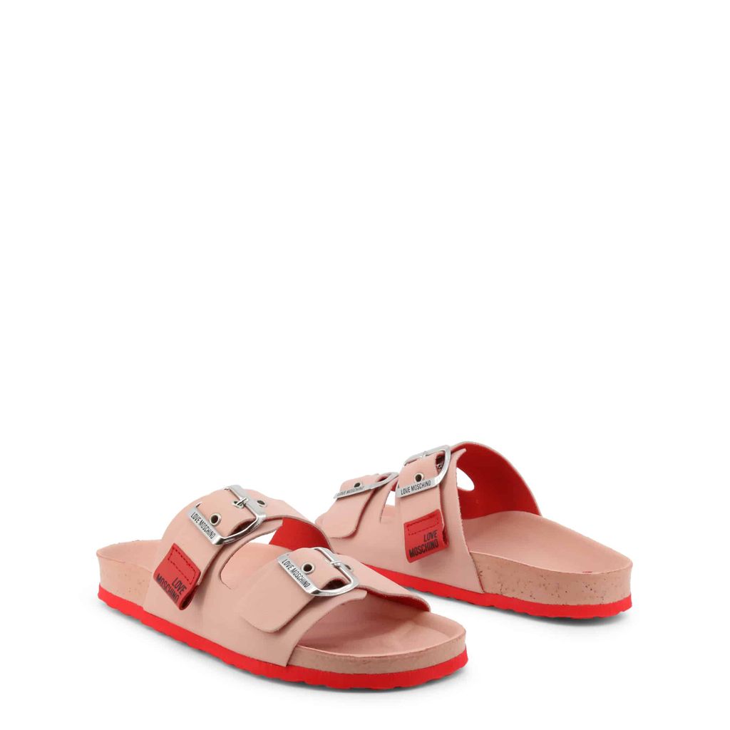 Love Moschino Pink Slide Sandals